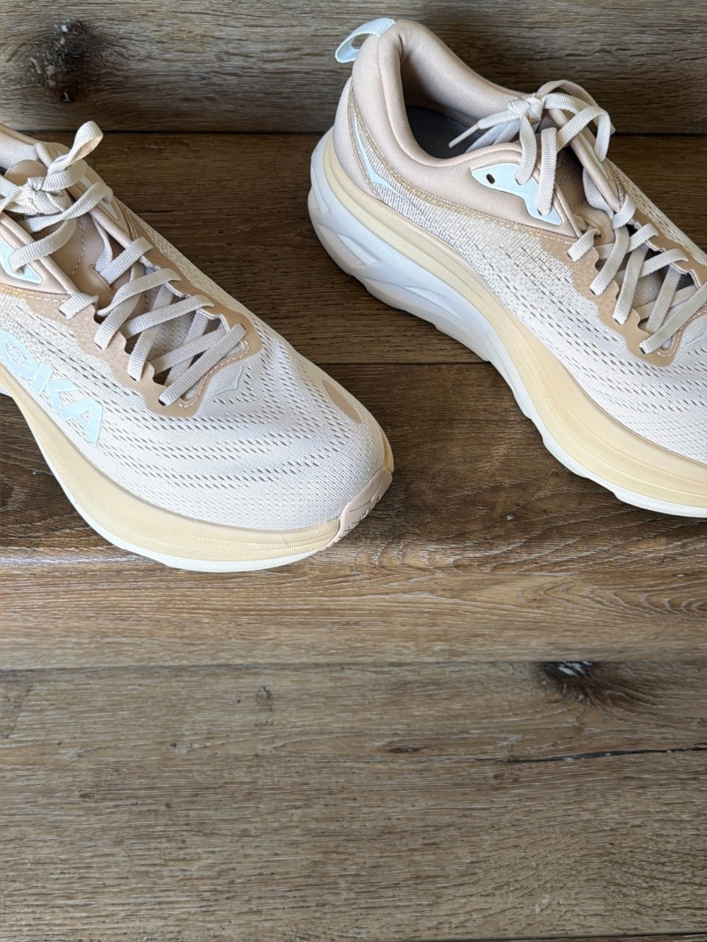 HOKA Bondi 8 Athletic Shoes Women’s Size 10 B  Shifting Sand Eggnog NEW - Picture 4 of 12